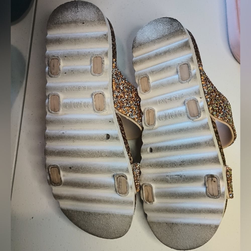 ALOHA ISLAND Corsica Sparkling Slide Sandals Size 8M - Picture 3 of 4